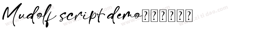 Mudolf script demo字体转换